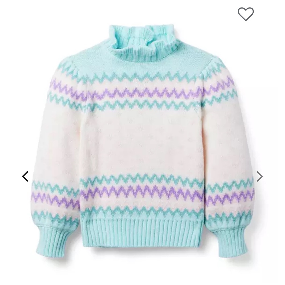 Janie and Jack Pastel Fair Isle Cowl Sweater & Matching Hat